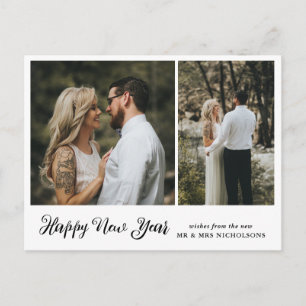 Gott nytt år nyligen Wed par Photo Helg Vykort