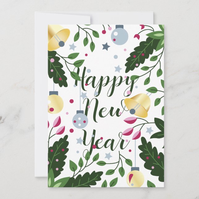 Gott nytt år och God jul Inbjudningar (Framsida)