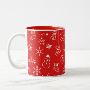 Gott nytt år- och juldekoration Två-Tonad mugg