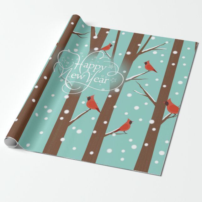 Gott nytt år och välsignas presentpapper (Utrullad)