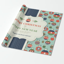 Gott nytt år och vara välsignad med pappra inslagn presentpapper