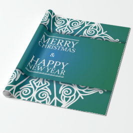 Gott nytt år och vara välsignad med pappra inslagn presentpapper