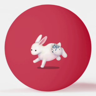 "Gott nytt år" på kinesiska Zodiac Rabbit Pingisboll