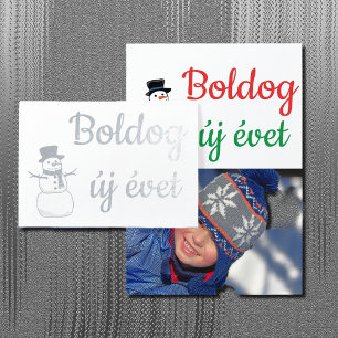 Gott nytt år - på ungerska folierat kort