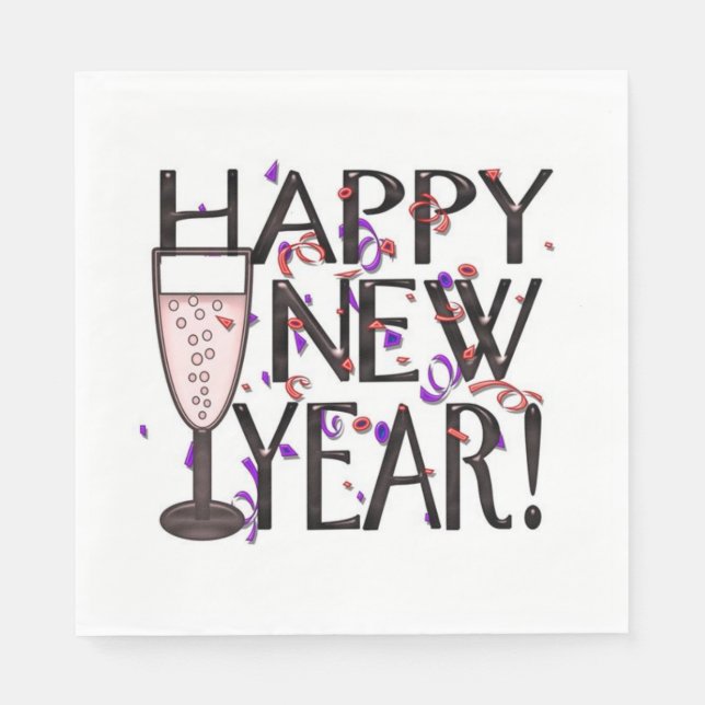 Gott nytt år pappersservett (Framsidan)