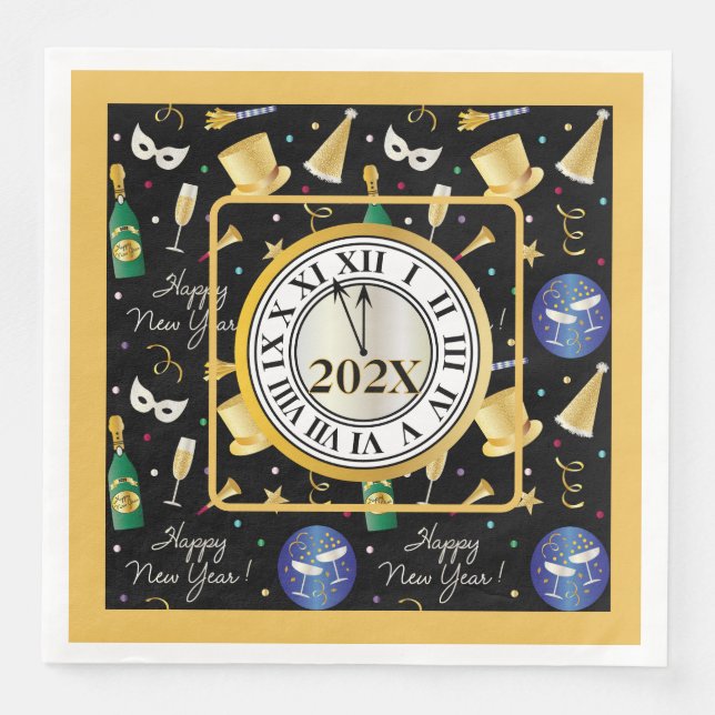 Gott nytt år pappersservett (Framsida)
