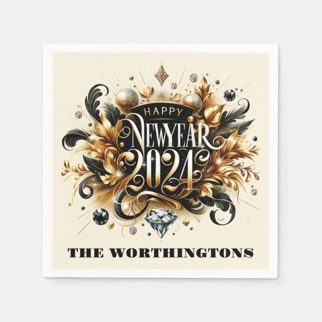 Gott nytt år pappersservett (Framsidan)