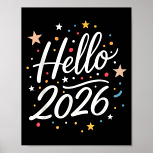 Gott nytt år Party 2026 Familjematchande Manar Wom Poster