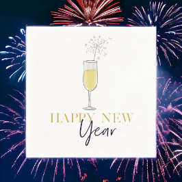 Gott nytt år Party Champagne Sparkler Pappersservett