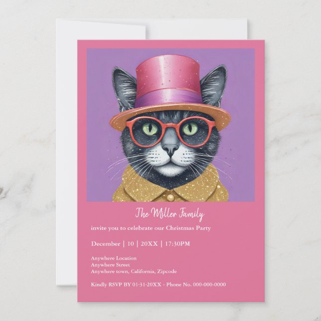 Gott nytt år party - Katt i Disguise (Framsida)