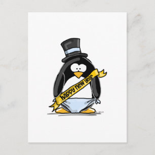 Gott nytt år Penguin Helg Vykort