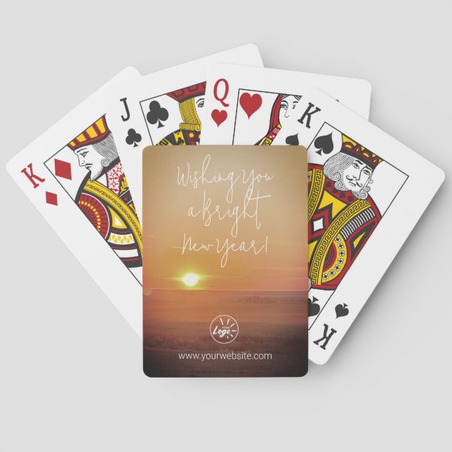 Gott nytt år Photo Anpassningsbar-Branded Casinokort (Baksidan)