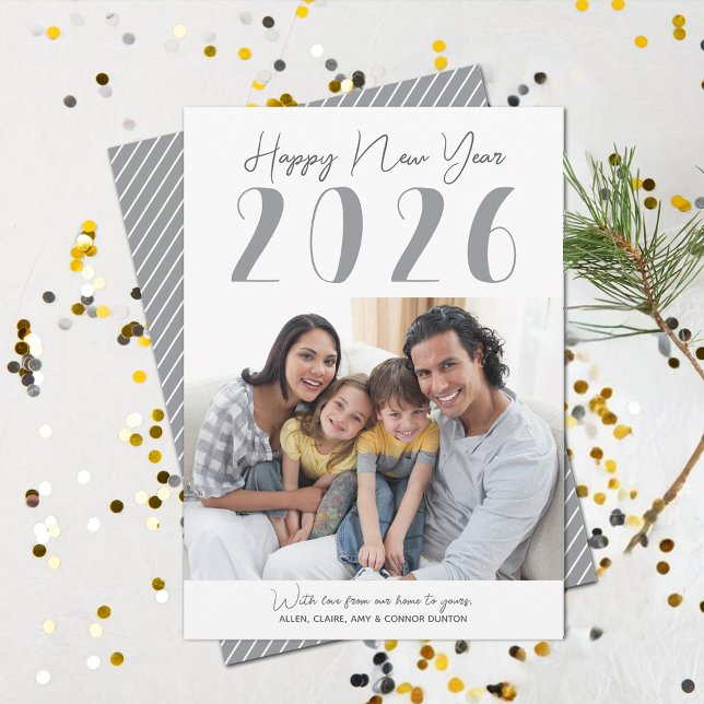 Gott nytt år Photo Julkort (Happy New Year photo holiday cards - Order INSTANT DOWNLOAD )
