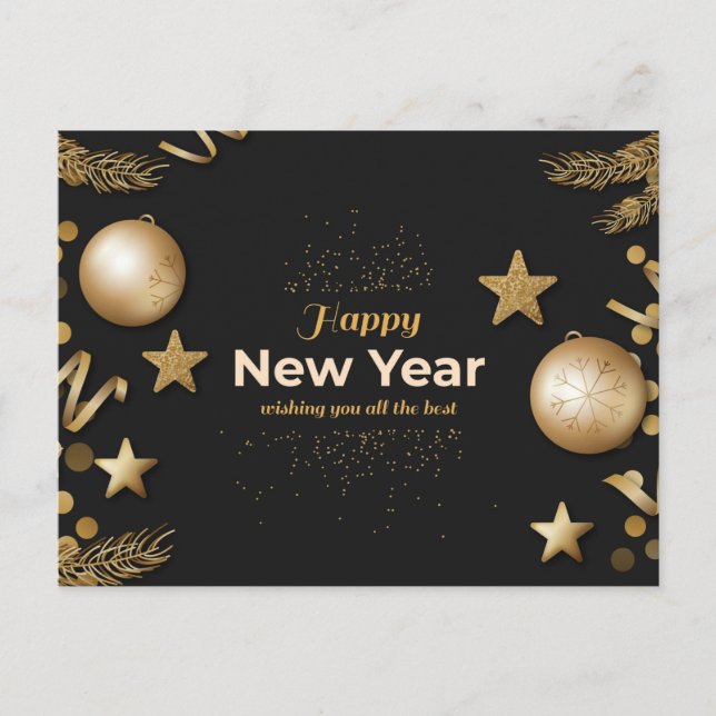 Gott nytt år postkort vykort (Framsida)