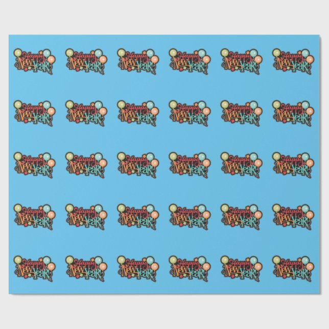 Gott nytt år presentpapper (Platt)