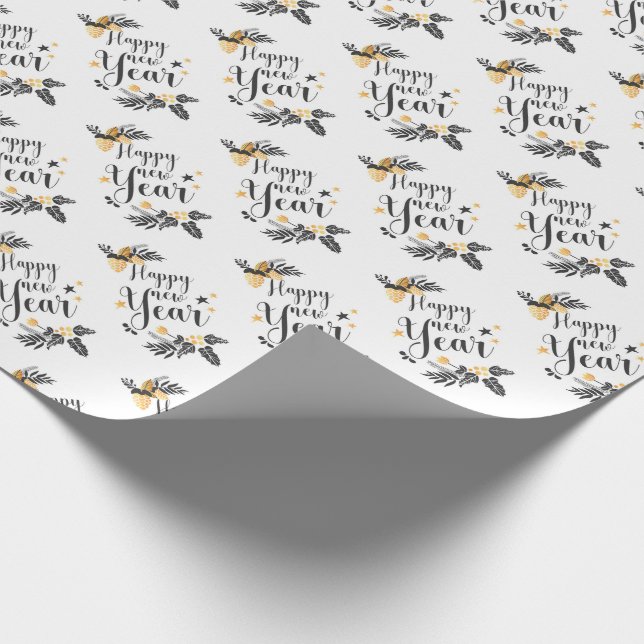 Gott nytt år presentpapper (Hörn)