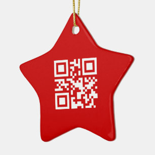 Gott nytt år! — QR-kod Julgransprydnad Keramik