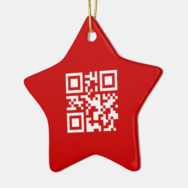 Gott nytt år! — QR-kod Julgransprydnad Keramik (Vänster)