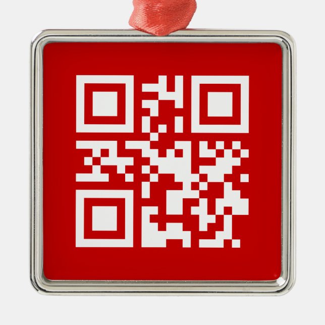 Gott nytt år! — QR-kod Julgransprydnad Metall (Framsidan)