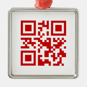 Gott nytt år! — QR-kod Julgransprydnad Metall
