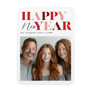 Gott nytt år Red Design Magnet