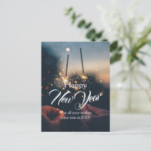 Gott nytt år redigerbart vykort