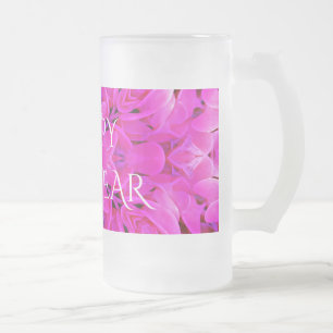 gott nytt år Ringer Frosted Glass Frostat Ölglas