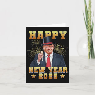 Gott Nytt År Roligt Trump 2025 Uni-vuxna Trump S Kort