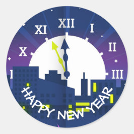 Gott nytt år  runt klistermärke