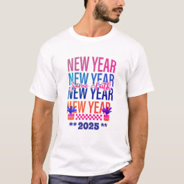 Gott nytt år Samma Faith Roligt Färg T Shirt