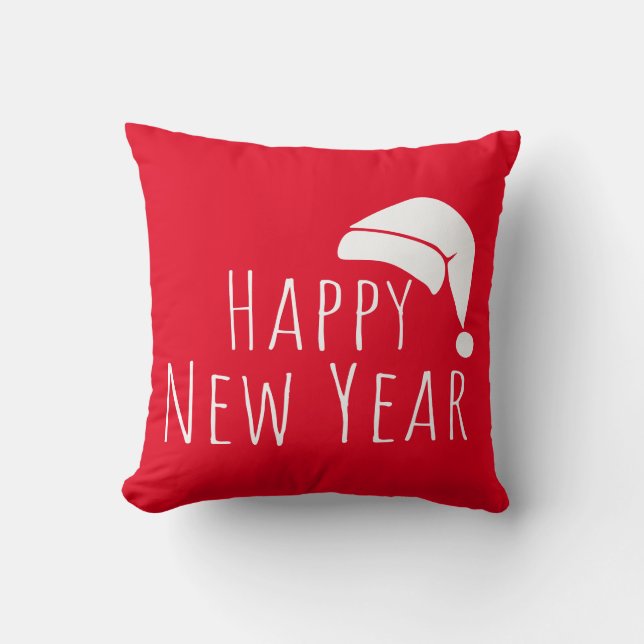 Gott nytt år Santa Hat Kudde (Framsida)