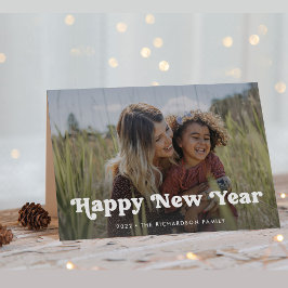 Gott nytt år | Simple Boho Photo Overlay Helgkort