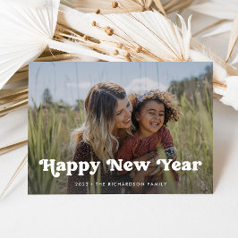 Gott nytt år | Simple Boho Photo Overlay Julkort