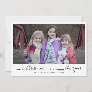 Gott nytt år-skriptfoto för enkel God jul Julkort