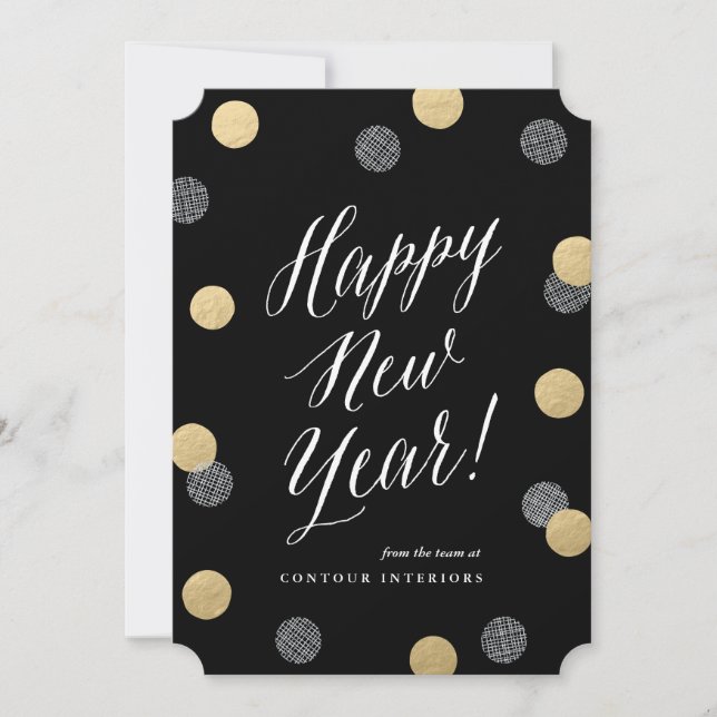 Gott nytt år skrivar non-fotoet helgdagkortet julkort (Framsida)