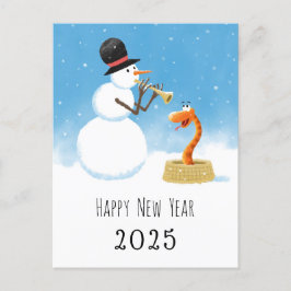 Gott nytt år Snake Chinese Lunar Zodiac 2025 Helg Vykort