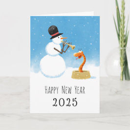 Gott nytt år Snake Chinese Lunar Zodiac 2025 Kort