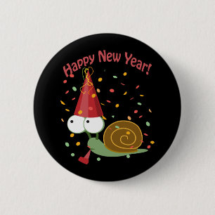 Gott nytt år Snigel Knapp