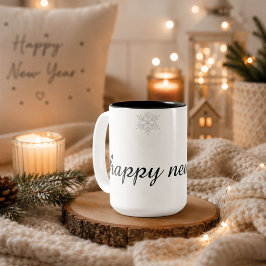 Gott Nytt År Snöflinga Kaffemugg