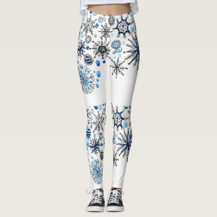Gott nytt år Snöflingor Leggings