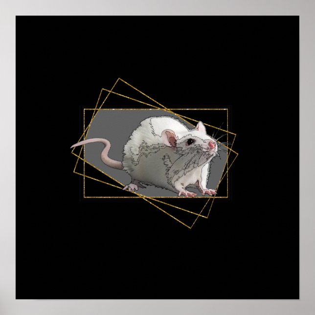 gott nytt år, snyggt, svart, guld, 2020, år poster (Framsidan)