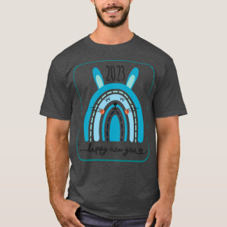 gott nytt år söt bunny t shirt