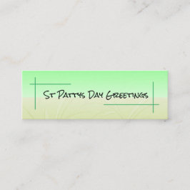 Gott nytt år/St patty's day Hälsning Mini Visitkort