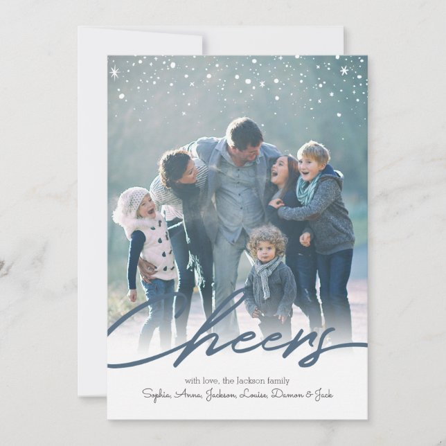 Gott nytt år | Stjärnor & Konstellation Fotokort Julkort (Framsida)