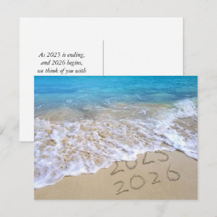Gott Nytt År Strand Vykort