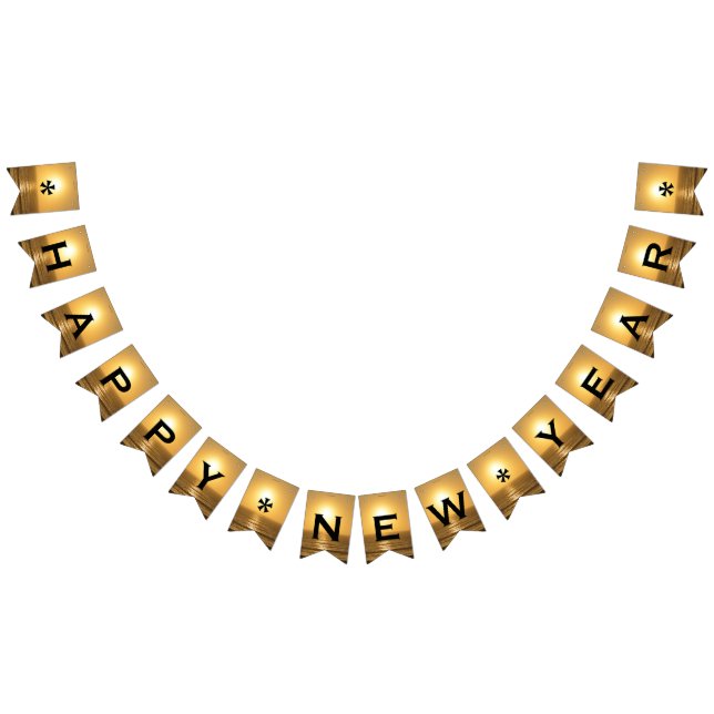 Gott nytt år (Sunset) Personalize Bunting Flaggor (Alla)