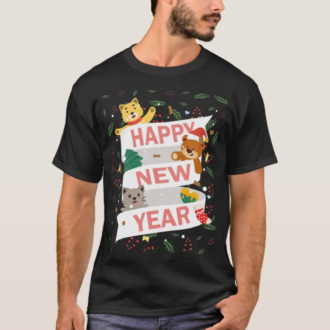 Gott nytt år t shirt (Framsida)