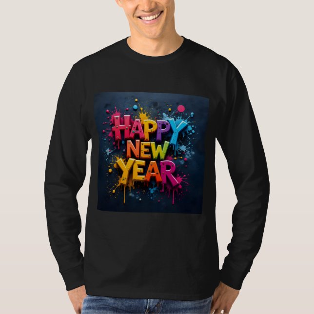 Gott nytt år t shirt (Framsida)