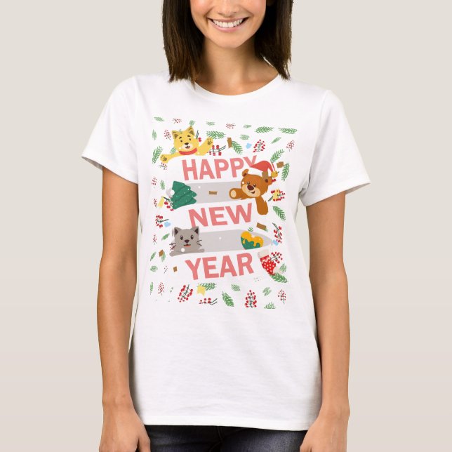 Gott nytt år t shirt (Framsida)