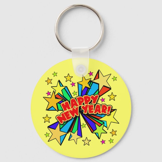 Gott nytt år T-tröjor, Beer Steins, Party favors Nyckelring (Framsida)